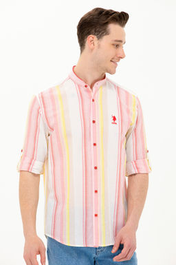 U. S. Polo Assn / Мужская красная рубашка с длинным рукавом - U.s. polo assn фото 18