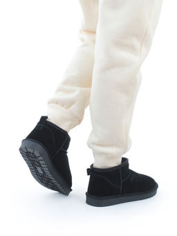 04-PF8300-1 BLACK Угги женские (натуральная замша, 100% шерсть)