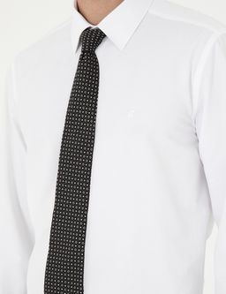 Beyaz Slim Fit Uzun Kollu Basic G_mlek