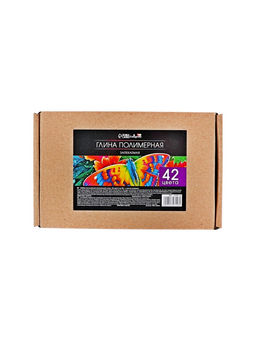 Набор глина полимерная запекаемая Calligrata, 42 по 20 г, с аксессуарами, в гофрокоробе