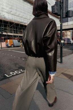 FAUX LEATHER BOMBER JACKET - Zara фото 14