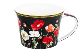 Чайн. пара 2 пр. 270 мл 12,5*9,5*7 см  Маки на черном NEW BONE CHINA - Elan gallery фото 15