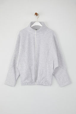 Kar Melanj Fermuarl? Dikis Detayl? Dik Yaka Bomber Orme Sweatshirt TWOAW26SW00037