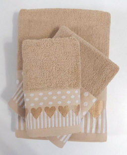 Махровое полотенце Мелодия-песочный 70*140 см. хлопок 100%