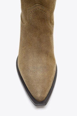 SPLIT SUEDE KNEE-HIGH BOOTS - Zara фото 9