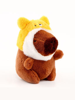 Мягкая игрушка Капибара, в шапочке котика, 13 см - Simaland фото 4