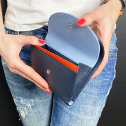 Итальянский женский кожаный кошелек DuDu серии Galapagos | морской - Dudubags фото 9