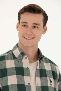 U. S. Polo Assn / Мужская зеленая рубашка Lumberjack - U.s. polo assn фото 2