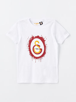 Bisiklet Yaka Galatasaray Bask?l? K?sa Kollu Erkek ?ocuk ?ortlu Pijama Tak?m? - Waikiki фото 5