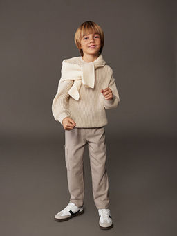 Bisiklet Yaka Triko Erkek ?ocuk Kazak