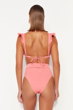 TRENDYOLMILLA Tarc?n Serit Aksesuarl? Yuksek Bel Regular Bikini Alt? TBESS22BA0027 фото 39