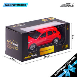Машина металлическая PORSCHE CAYENNE TURBO, 1:43, цвет красный - Автоград фото 3