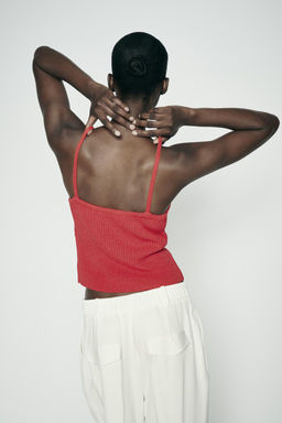 KNIT V-NECK TOP - Zara фото 16