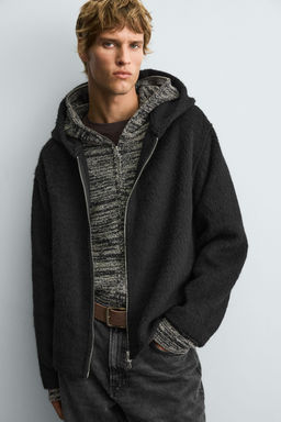 FAUX FUR HOODED OVERSHIRT - Zara фото 6