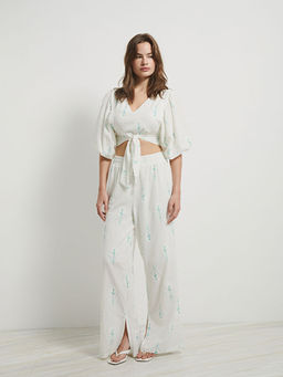 Beli Lastikli Nak??l? Geni? Pa?a Kad?n Pantolon