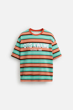 STRIPED EMBROIDERED T-SHIRT OTIS KWAME KYE QUAICOE - Zara фото 7