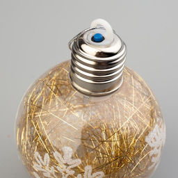 Набор ёлочных шаров Ледяные узоры, 2 шт, d=8 см, 1 LED, от батареек, свечение RGB - Luazon lighting фото 3