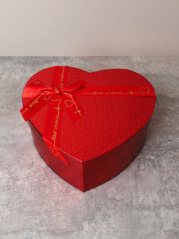 Коробка подарочная Сердце 3 штуки 22х20х9 см / 3405-01 /уп 36/красная - ГалеонТрейд фото 3