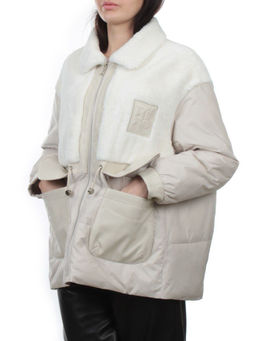 H24-223 LT. BEIGE Куртка демисезонная женская (100 гр. холлофайбер) - Fashion фото 5