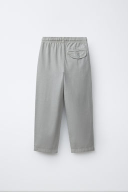 PANTAL?N FLUIDO ALGOD?N / Gris perla - Zara фото 2