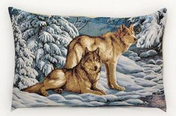 Серые волки- гобеленовая наволочка 35х50 см - Гобеленглавснаб фото 2