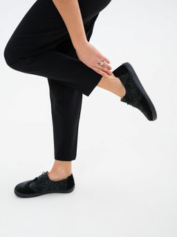 Босоногие туфли 188.natabl.Черный джангл+черная замша