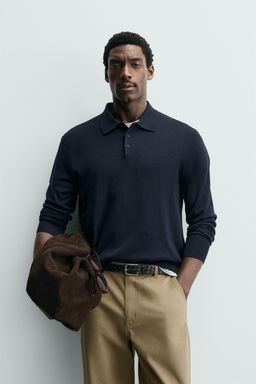 WOOL BLEND KNIT POLO SHIRT - Zara фото 2