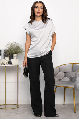 Блуза Маркиза (серая) Б14147-30М - Lt collection фото 6