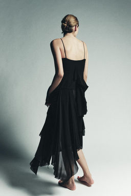 STRAPPY DRESS WITH LACE RUFFLES - Zara фото 11