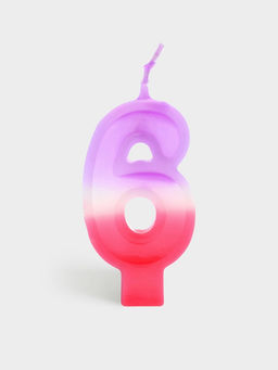Цена за 10 шт. Свеча цифра для торта «6», 8×3.75×1 см