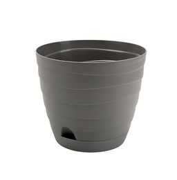 Горшок для цветов п/эт. с поддоном "Бриз" 2,7л (серый)