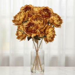 Букет Пионов 9шт "FLOWERS GLAMOUR" 60см золотые