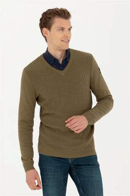 Мужской свитер цвета хаки - U.s. polo assn фото 10