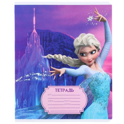 Цена за 10 шт. Тетрадь 12 листов, 5 видов МИКС, линейка, Холодное сердце - Disney фото 8