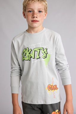 %100 Pamuk Regular Fit 2Li Pijama Tak_m_ Erkek _ocuk - Defacto фото 2
