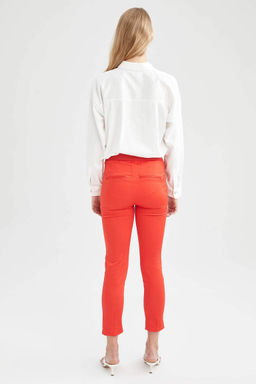 Атласные брюки прямого кроя Valentina Cigarette - Defacto фото 5