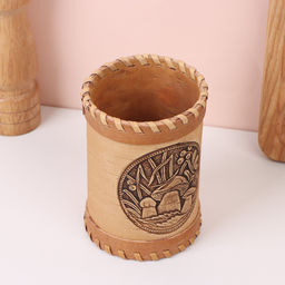 Туес «Грибочки», 8×8×14 см, береста