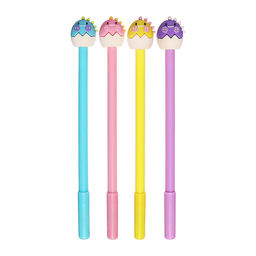 Цена за 12 шт. Ручка-прикол Calligrata «Динозаврик», синий стержень, гелевая, МИКС