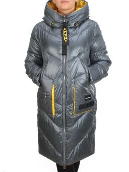 YM 2119 GRAY/BLUE Куртка зимняя женская MAYYIYA (200 гр. холлофайбера) - Fashion фото 2