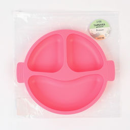 Тарелка детская 3 секции, удобные ручки, Крошка Я, 22,5х19,5х3, розовый  фото 5