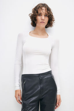 Top transparente en mezcla de seda - H&m фото 3