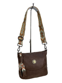 Женская сумка из искусственной кожи, цвет шоколад