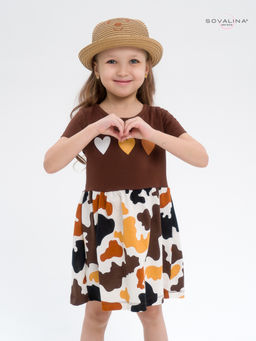 Платье Лето шоколад-муму сердечки LE - Sovalina фото 7