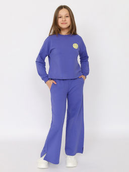 CRB wear/CSJG 90242-44-394 Комплект для девочки (джемпер, брюки),фиолетовый/Ex.Cherubino  фото 2