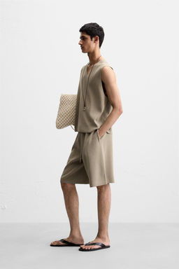 RELAXED FIT KNITTED BERMUDA SHORTS - Zara фото 4
