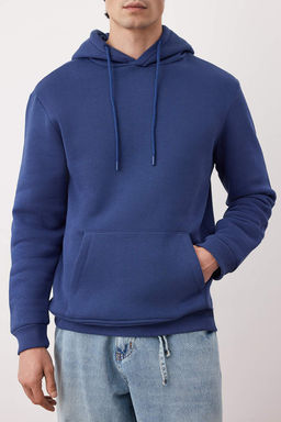 TRENDYOL MAN Vizon Basic Regular/Normal Kesim Kapusonlu Ici Polarl? Kanguru Cepli Sweatshirt TMNAW20SW0163 - Trendyolmilla фото 26