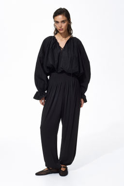 Pantal?n plisado con perneras barrel - H&m фото 3