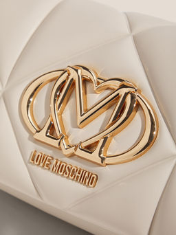 Женская сумка с ручкой LOVE MOSCHINO EMBOSSED Q Артикул 4561080, молочно-белый  фото 2