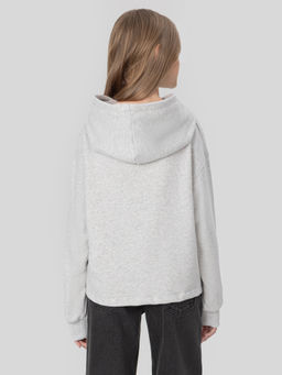 Худи для девочек серое с принтом и надписью gentle - Mark formelle фото 3