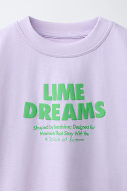 CAMISETA ESTAMPADO FRUTAS / Lila claro - Zara фото 4